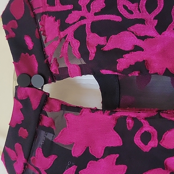 Sz 00 CLUB MONACO - Floral Burnout Dress - NWT! - Gorgeous 2-in-1 Dresses - Picture 11 of 14